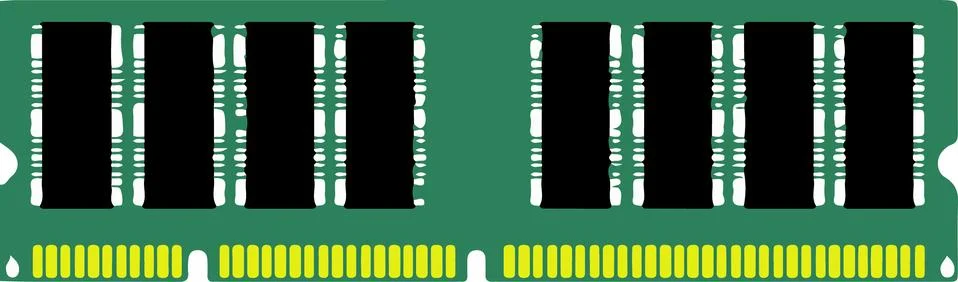 Ram computer vector isolated on background Illustrazione stock