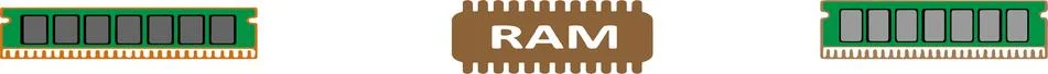 Ram for computer vector on white background Stockillustratie