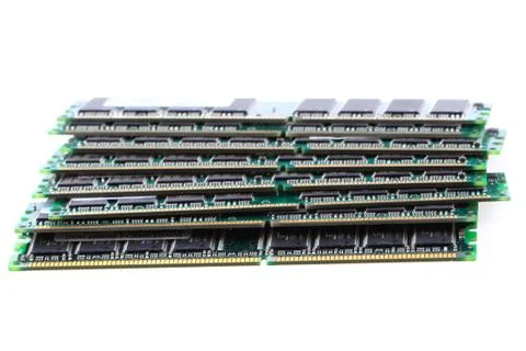 Ram DDR computer chips Stock Photos