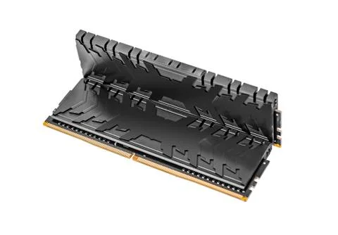 Ram DDR4 memory modules isolated on a white background. Stock Photos