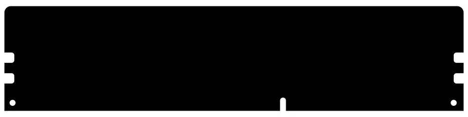 RAM for desktop computer silhouette, memory stick isolated on white Stock Illustration