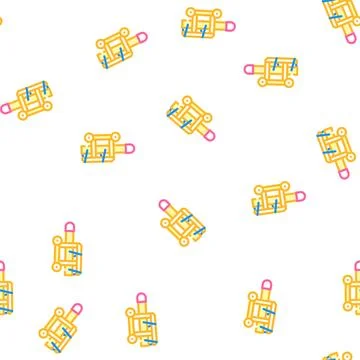 Ram equipment vector seamless pattern flat イラスト素材