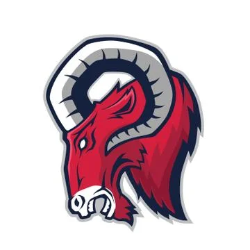 Ram head mascot Stock Illustration