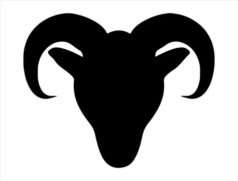 Ram head silhouette vector art Stock Illustration