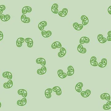 Ram horn animal line vector seamless pattern Stock Illustration