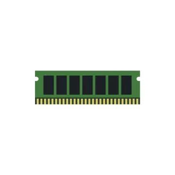 RAM icon, flat style イラスト素材
