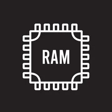 Ram icon vector 스톡 일러스트