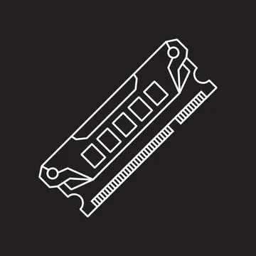 Ram icon vector Illustrazione stock