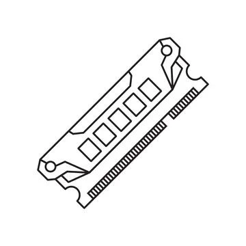 Ram icon vector Illustrazione stock