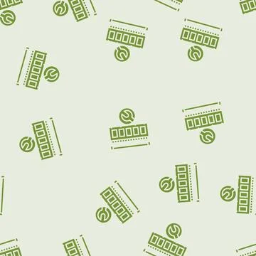 Ram installation repair computer glyph seamless pattern イラスト素材