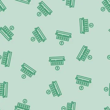 Ram installation repair computer line vector seamless pattern 스톡 일러스트