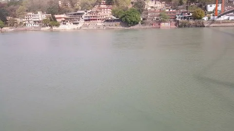 Ram Jhula a landmark of Rishikesh Stock-Footage 106741209