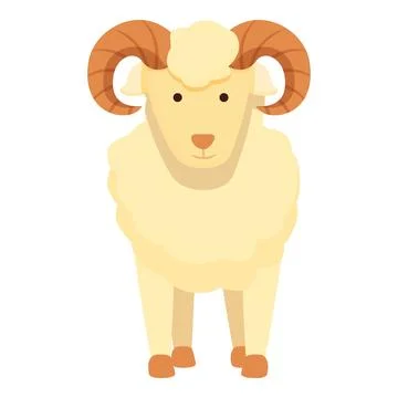 Ram lamb icon cartoon vector. Animal head Stock Illustration
