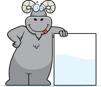 Ram Leaning Stock Illustration
