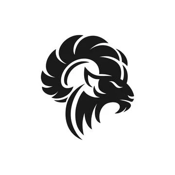 Ram logo design, vector illustration Stock Illustration