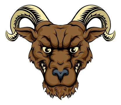 Ram mascot head Stock Illustration