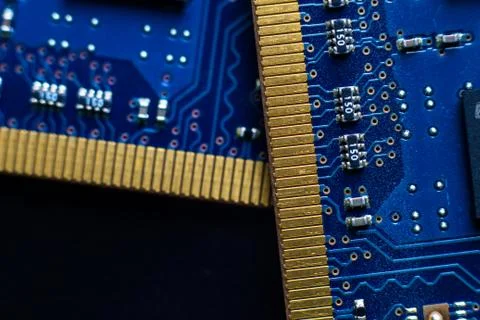 RAM memory chip board Stock Photos