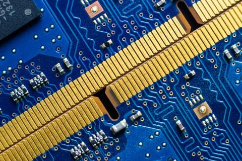 RAM memory chip board Stock Photos