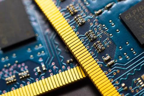 RAM memory chip board Stock Photos