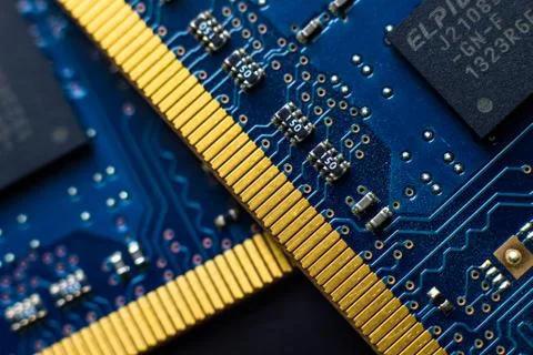 RAM memory chip board Stock Photos