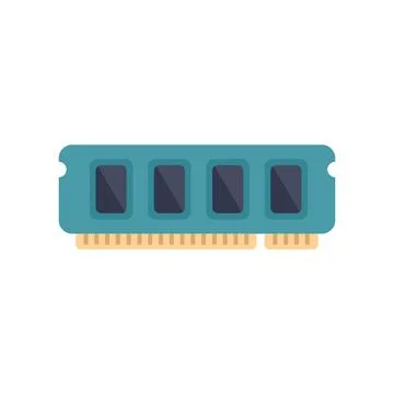 Ram memory chip showing data storage capacity Stock Illustration
