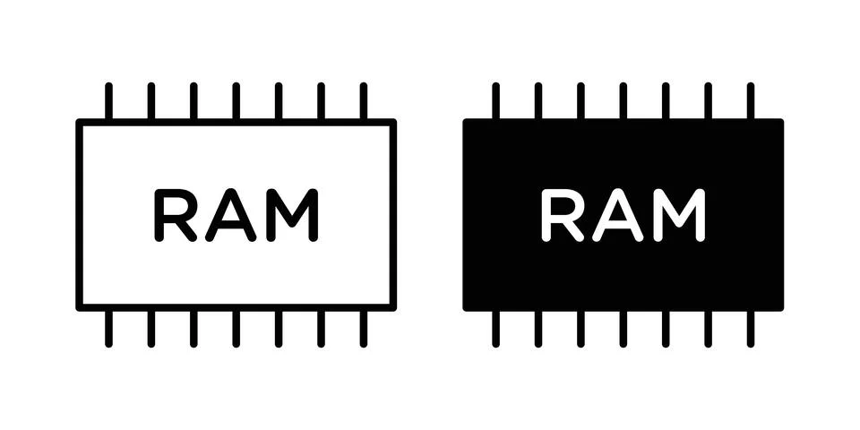 Ram memory icon graphic design. web icons vectors Stock Illustration