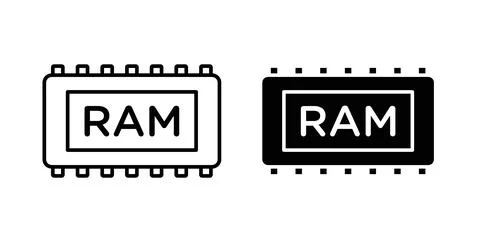 Ram memory icon vector art Illustrations Stock Illustration