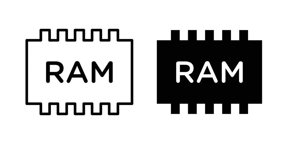 Ram memory icon vector, illustration icon set Stock Illustration