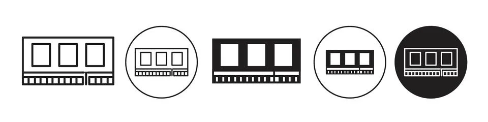 Ram memory icon vector set collection for web Stock Illustration