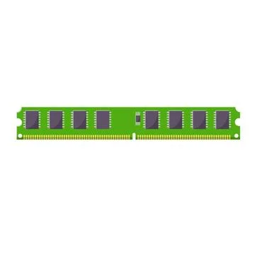 RAM Memory Illustration. Clean Icon Design Element on Isolated White Backgrou Stock Illustration