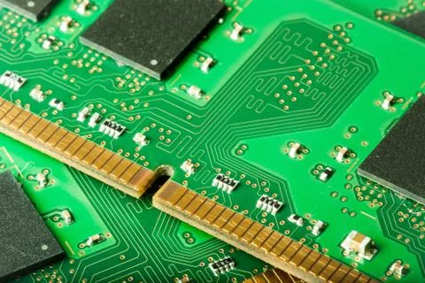Ram memory module connectors Stock Photos