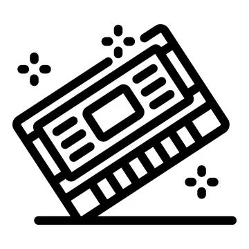Ram memory module glittering, increasing computer performance Stock Illustration
