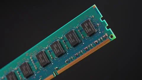 RAM memory module part of computer system hardware. RAM chips in demand for.. 库存影片 330202991