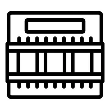Ram memory modules showing gold fingers and circuit board Illustrazione stock