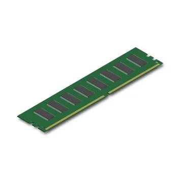 RAM module in 3D, vector illustration. Stock Illustration