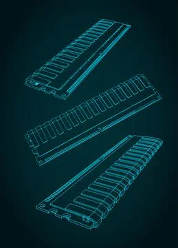 RAM module illustration Illustrazione stock