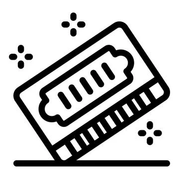 Ram module processes data, boosting computer speed and efficiency Stock Illustration