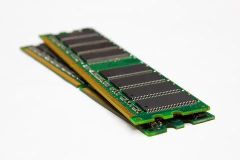 Ram modules,  isolated on a white background Stock Photos