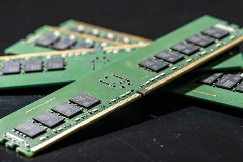 Ram modules for system expansion. Advanced DDR server memory. Workstation mem Stock-Fotos