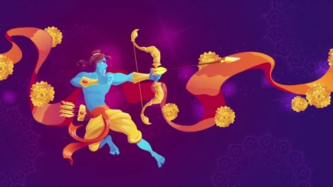 Ram Navami Animated Background HD Stock Footage 176670287