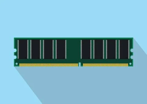 Ram random access memory isolated with flat style Stock Illustration