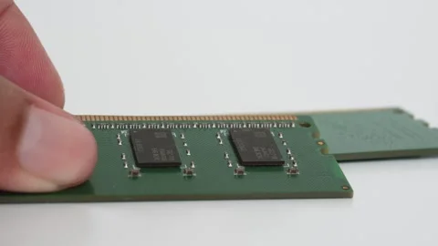 RAM (Random Access Memory) is temporary storage in a computer. Stock Footage 330922114