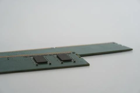 RAM (Random Access Memory) is temporary storage in a computer. Stock Photos