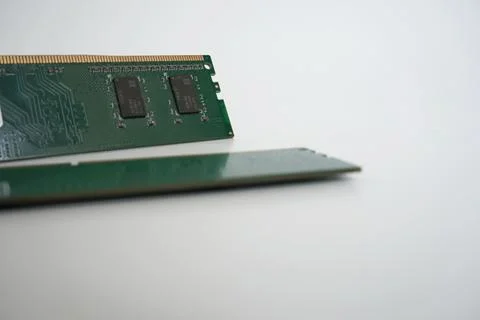 RAM (Random Access Memory) is temporary storage in a computer. Stock Photos