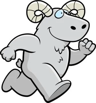 Ram Running Stock Illustration