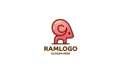 Ram Sheep Logo Illustrazione stock