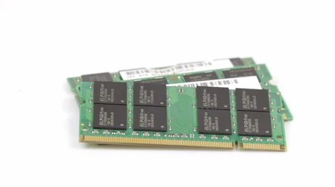 RAM sticks rotating on white background Stock Footage 40592454