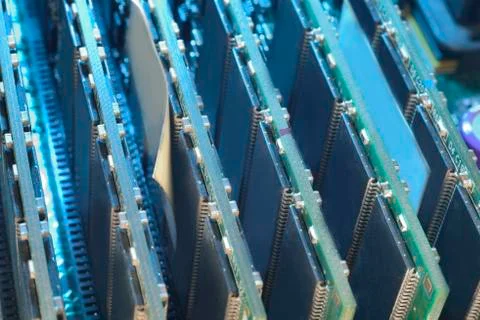 RAM trims in computer Stock-Fotos