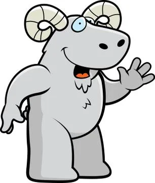 Ram Waving Stock Illustration