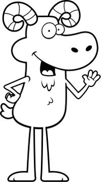 Ram Waving Stock Illustration